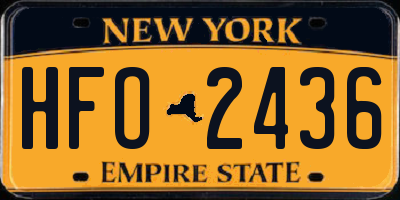 NY license plate HFO2436