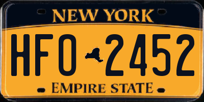 NY license plate HFO2452
