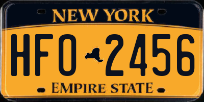 NY license plate HFO2456
