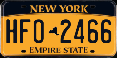 NY license plate HFO2466