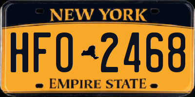 NY license plate HFO2468