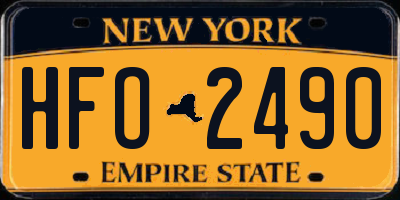 NY license plate HFO2490