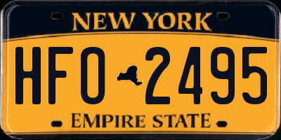 NY license plate HFO2495