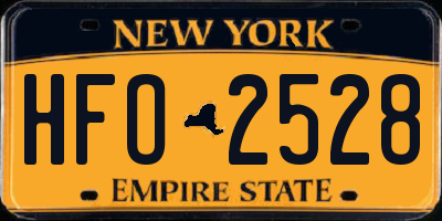 NY license plate HFO2528