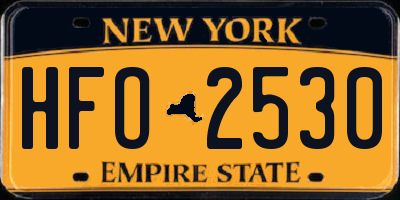 NY license plate HFO2530