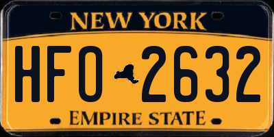 NY license plate HFO2632