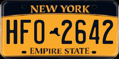 NY license plate HFO2642