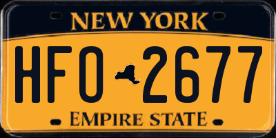 NY license plate HFO2677