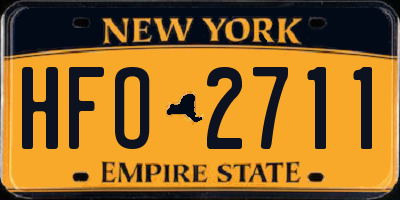 NY license plate HFO2711