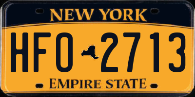 NY license plate HFO2713
