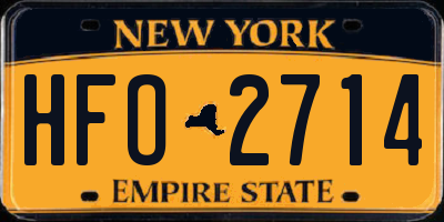 NY license plate HFO2714