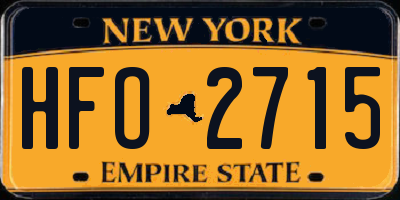 NY license plate HFO2715