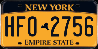 NY license plate HFO2756
