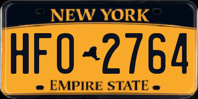 NY license plate HFO2764