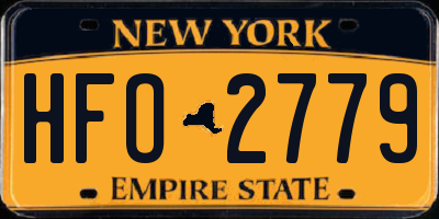 NY license plate HFO2779