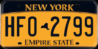 NY license plate HFO2799