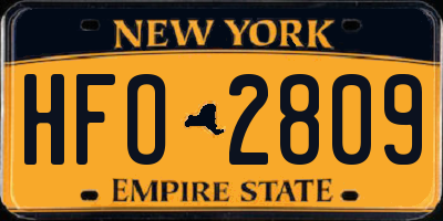 NY license plate HFO2809