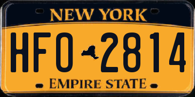NY license plate HFO2814