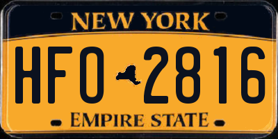 NY license plate HFO2816