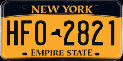 NY license plate HFO2821