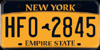 NY license plate HFO2845