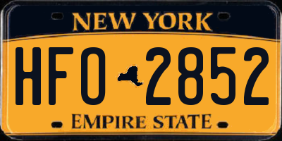 NY license plate HFO2852