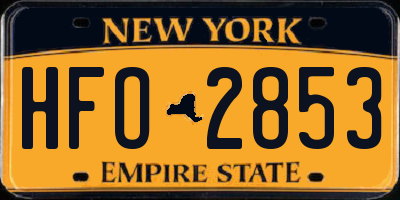 NY license plate HFO2853