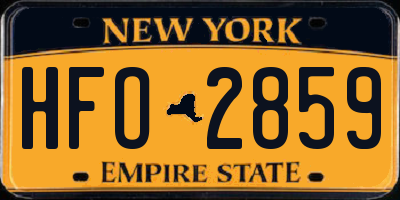 NY license plate HFO2859
