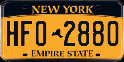 NY license plate HFO2880
