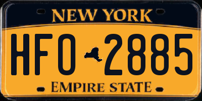 NY license plate HFO2885