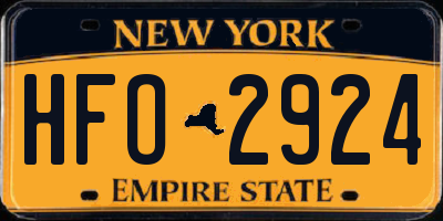 NY license plate HFO2924