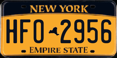 NY license plate HFO2956