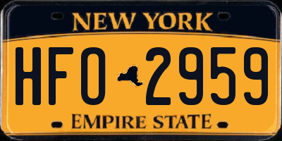 NY license plate HFO2959