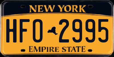 NY license plate HFO2995