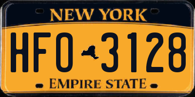 NY license plate HFO3128