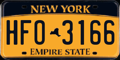 NY license plate HFO3166