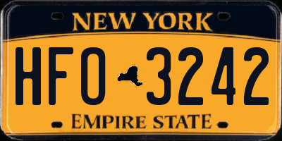 NY license plate HFO3242