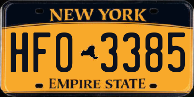 NY license plate HFO3385