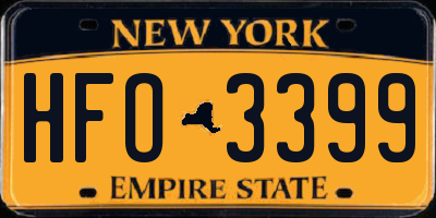 NY license plate HFO3399