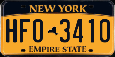 NY license plate HFO3410