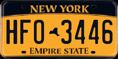 NY license plate HFO3446