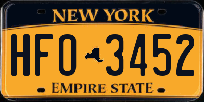 NY license plate HFO3452
