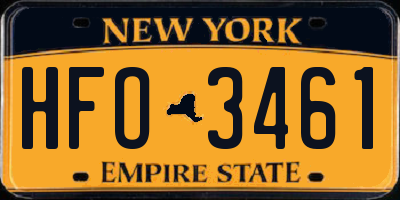 NY license plate HFO3461