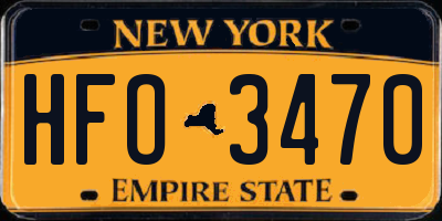 NY license plate HFO3470