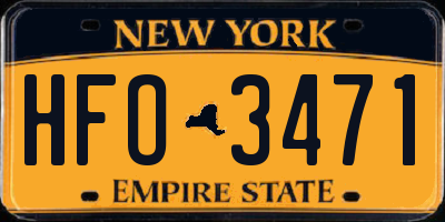 NY license plate HFO3471