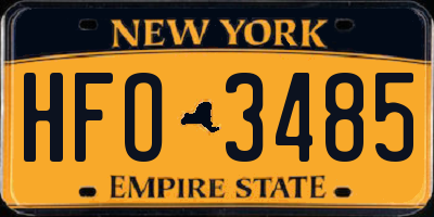 NY license plate HFO3485