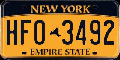NY license plate HFO3492