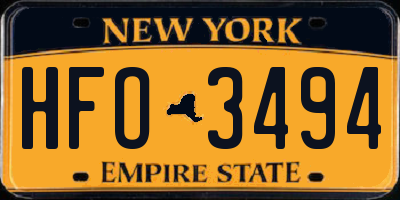 NY license plate HFO3494