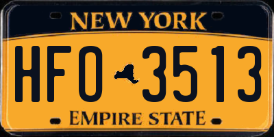 NY license plate HFO3513