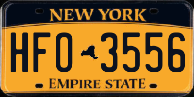 NY license plate HFO3556